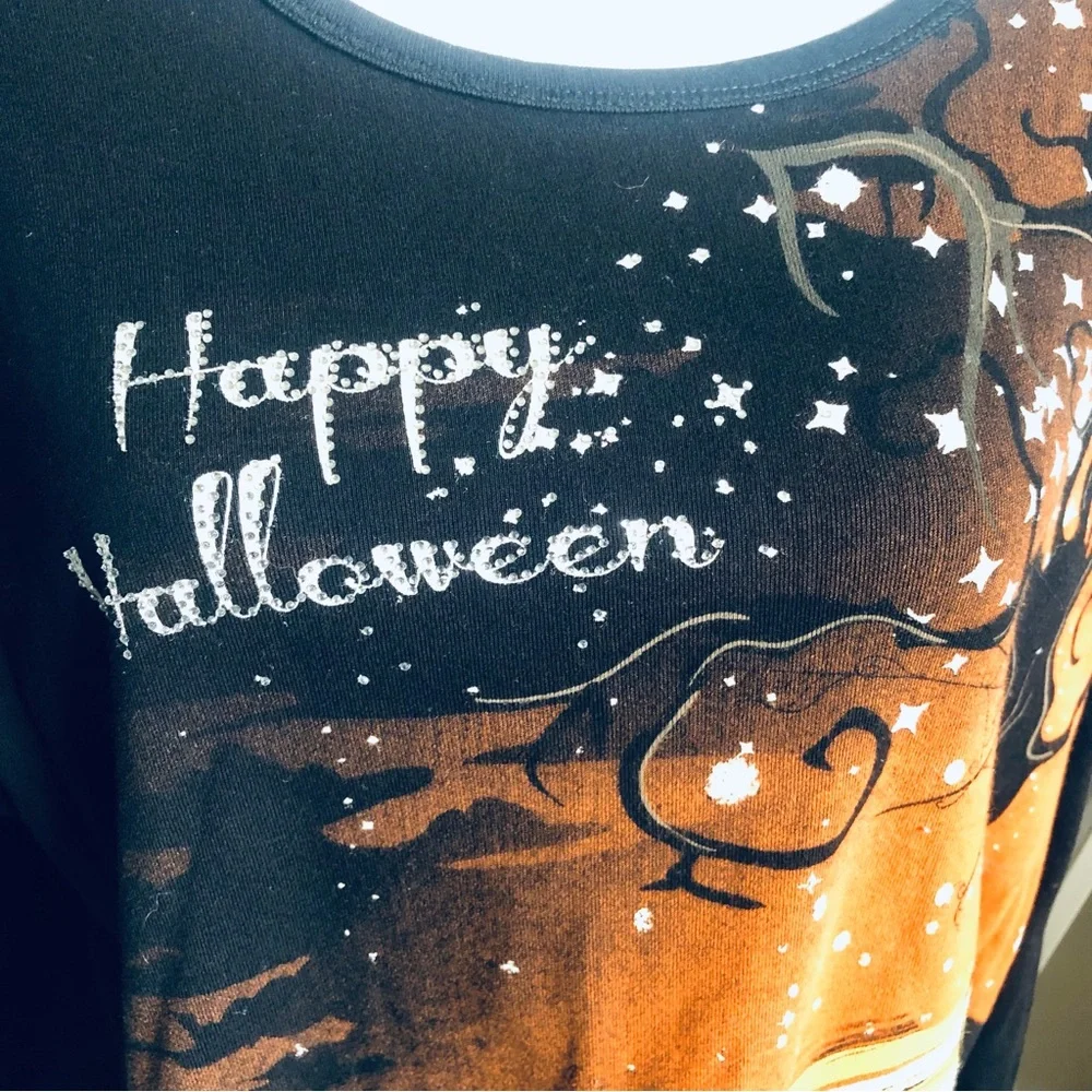 C J Banks Happy Halloween Shirt Bling 2X - Picture 5 of 11